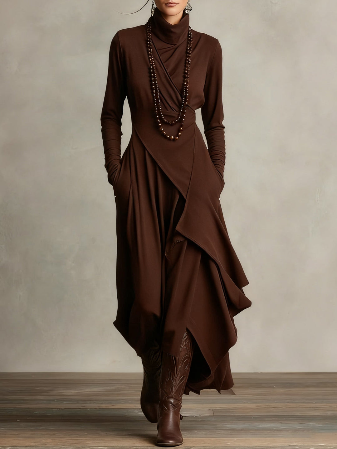Malva | Vestido Maxi de Cuello Alto