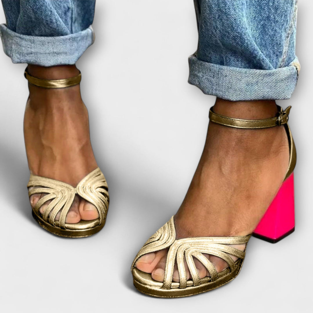 Klára Eleganté Tacones Altos Milviana Punta Descubierta