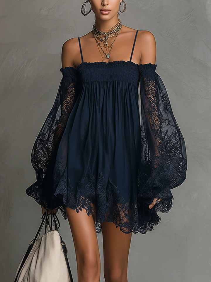 Camille | Elegante vestido mini de encaje sin mangas