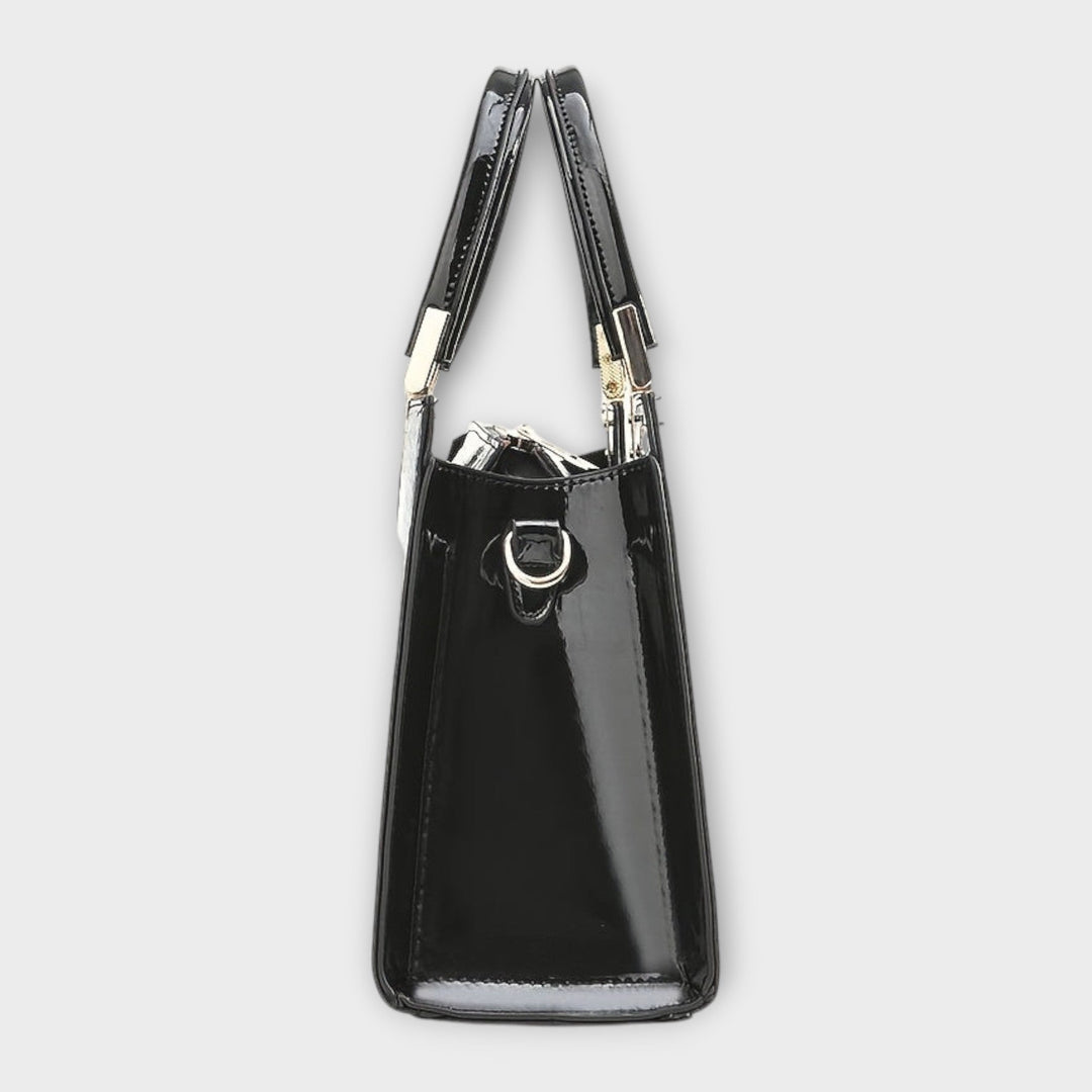 Cécile. - Bolso brillante con estampado de cocodrilo