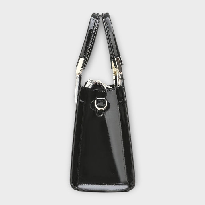 Cécile. - Bolso brillante con estampado de cocodrilo