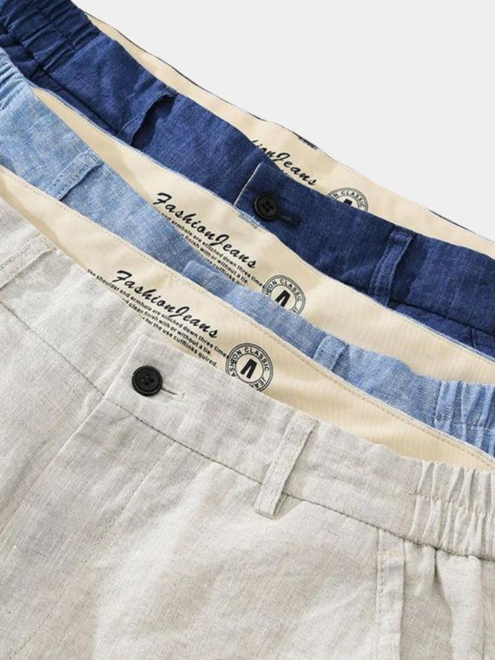 Lino Bleu Horizon - Pantalones Cortos