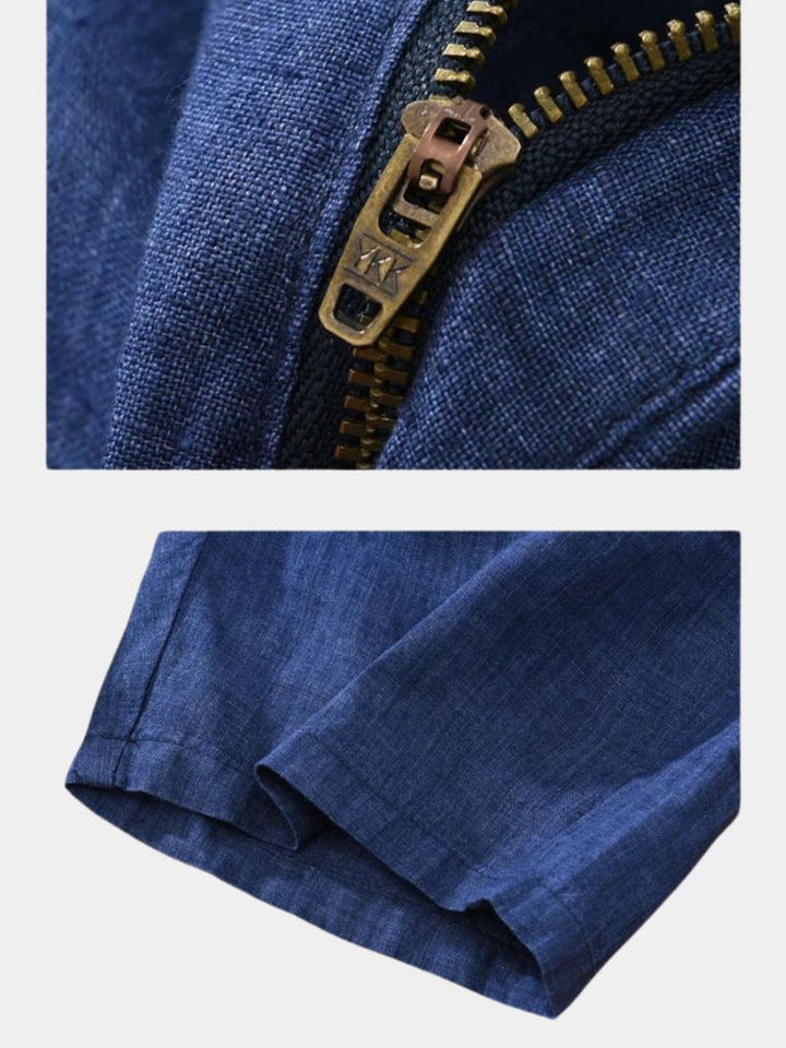 Lino Bleu Horizon - Pantalones Cortos