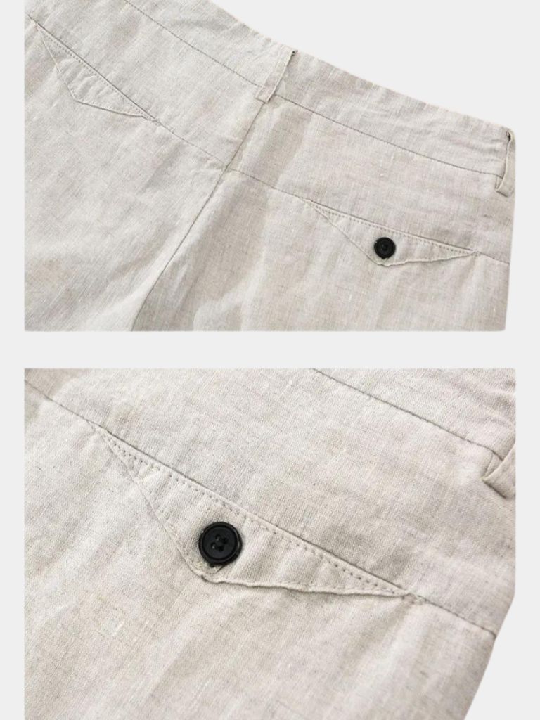 Lino Bleu Horizon - Pantalones Cortos
