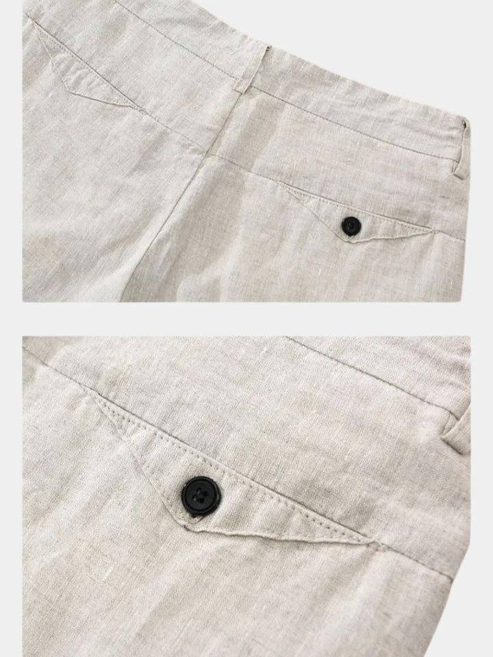 Lino Bleu Horizon - Pantalones Cortos