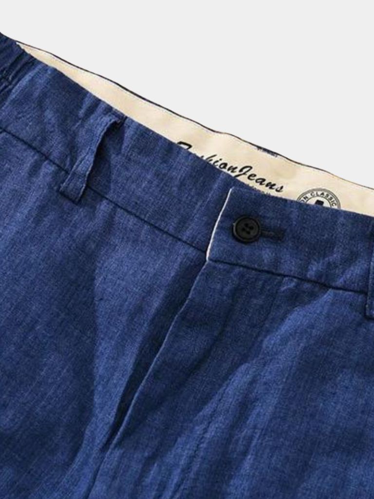 Lino Bleu Horizon - Pantalones Cortos