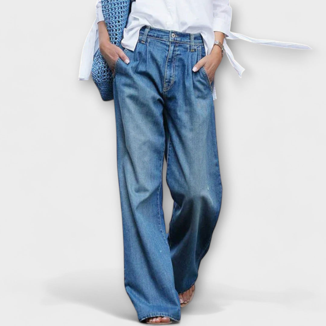 Ava - Jeans de calidad con piernas anchas