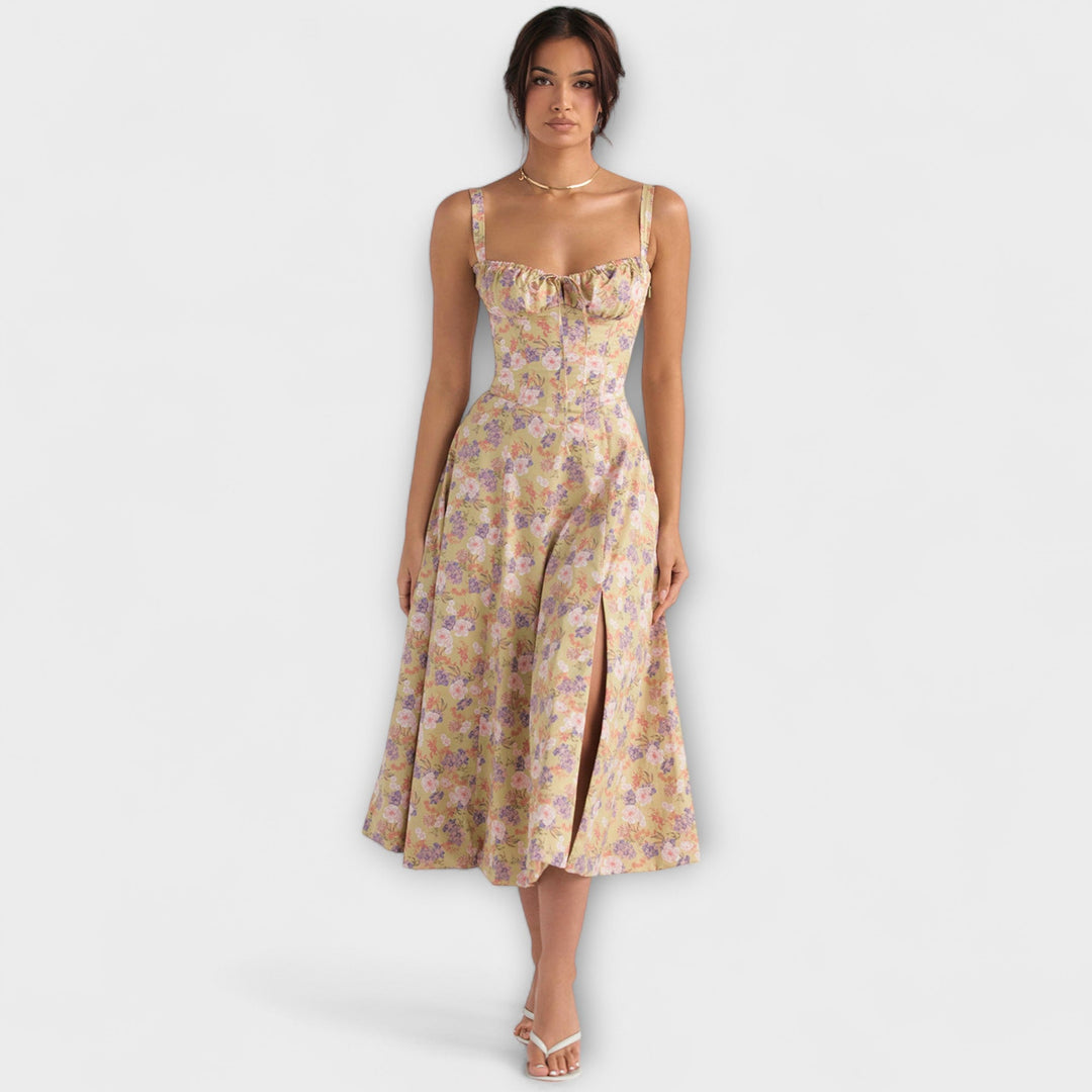 Zipporas - Vestido personalizado con moderno estampado floral de primavera