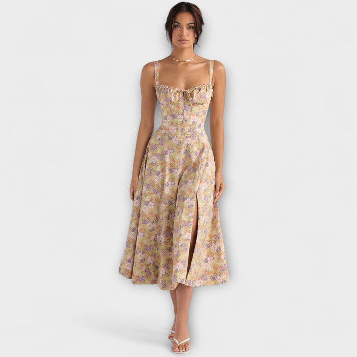 Zipporas - Vestido personalizado con moderno estampado floral de primavera