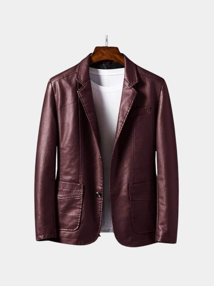 Chaqueta Bold de Cuero Caramelo