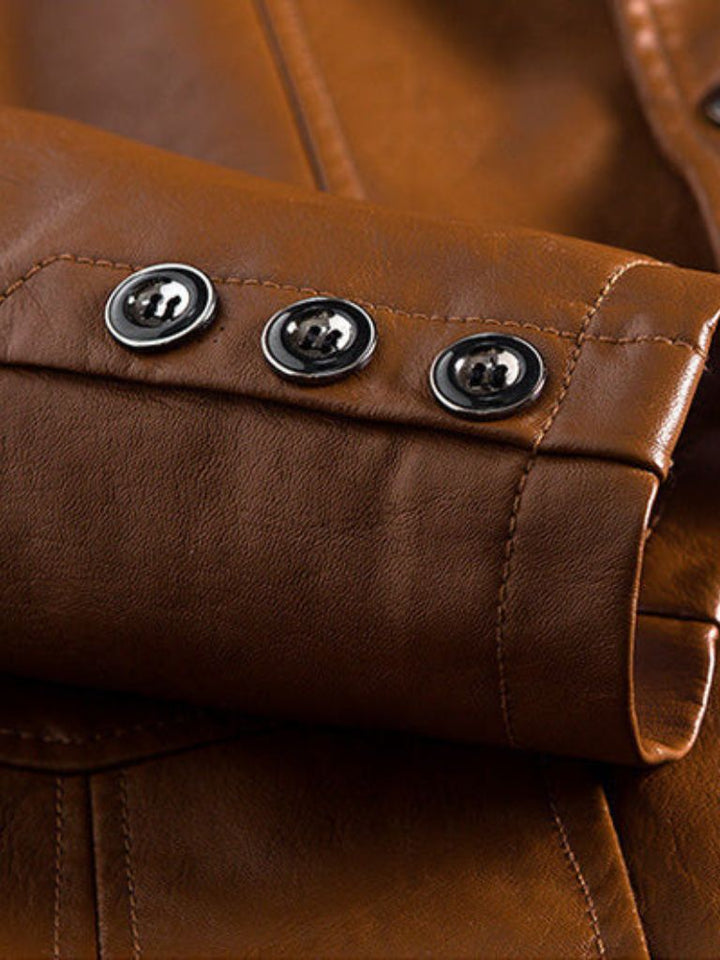Chaqueta Bold de Cuero Caramelo