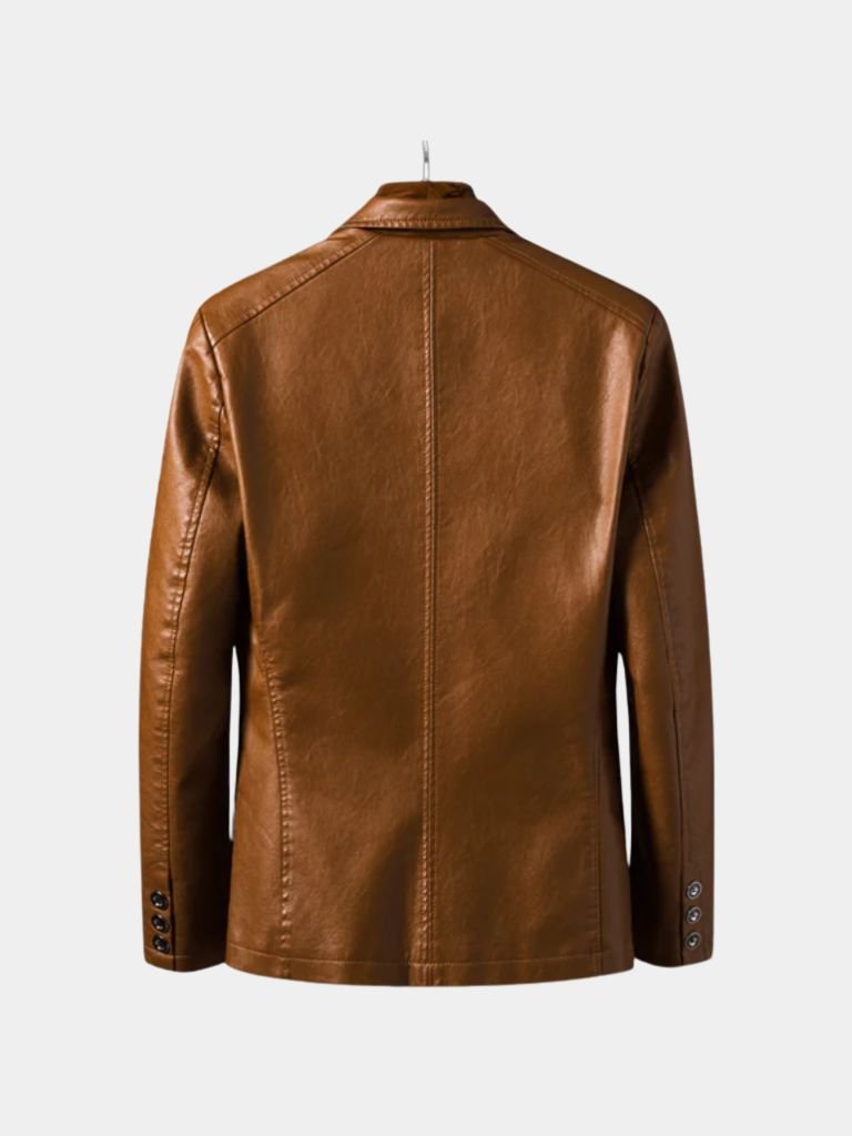 Chaqueta Bold de Cuero Caramelo
