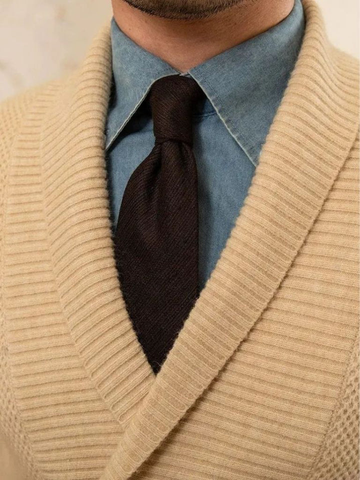 Cardigan de Punto Británico Elegante