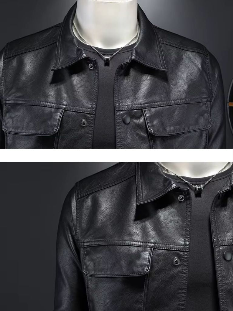 Chaqueta de Cuero Bronce Rebelde