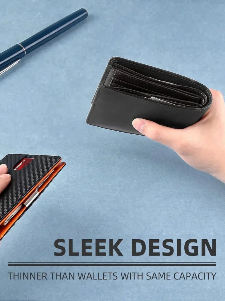 Billetera Antirrobo Minimalista de Carbono