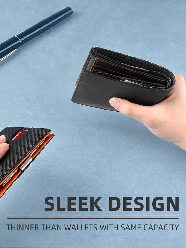Billetera Antirrobo Minimalista de Carbono