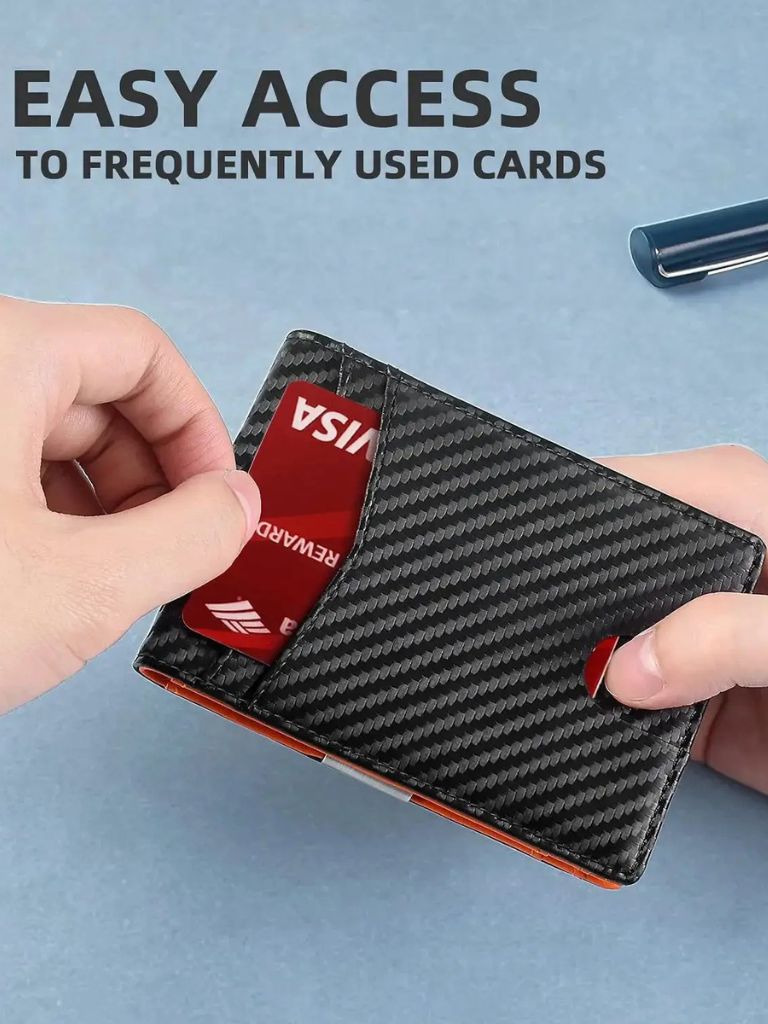 Billetera Antirrobo Minimalista de Carbono