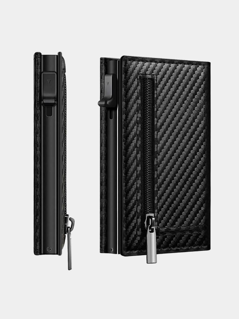 Billetera de Carbono con Soporte para AirTag y Protección RFID