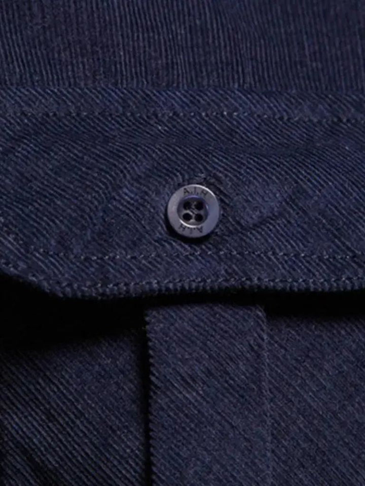 Camisa Casual de Corduroy para Oficina