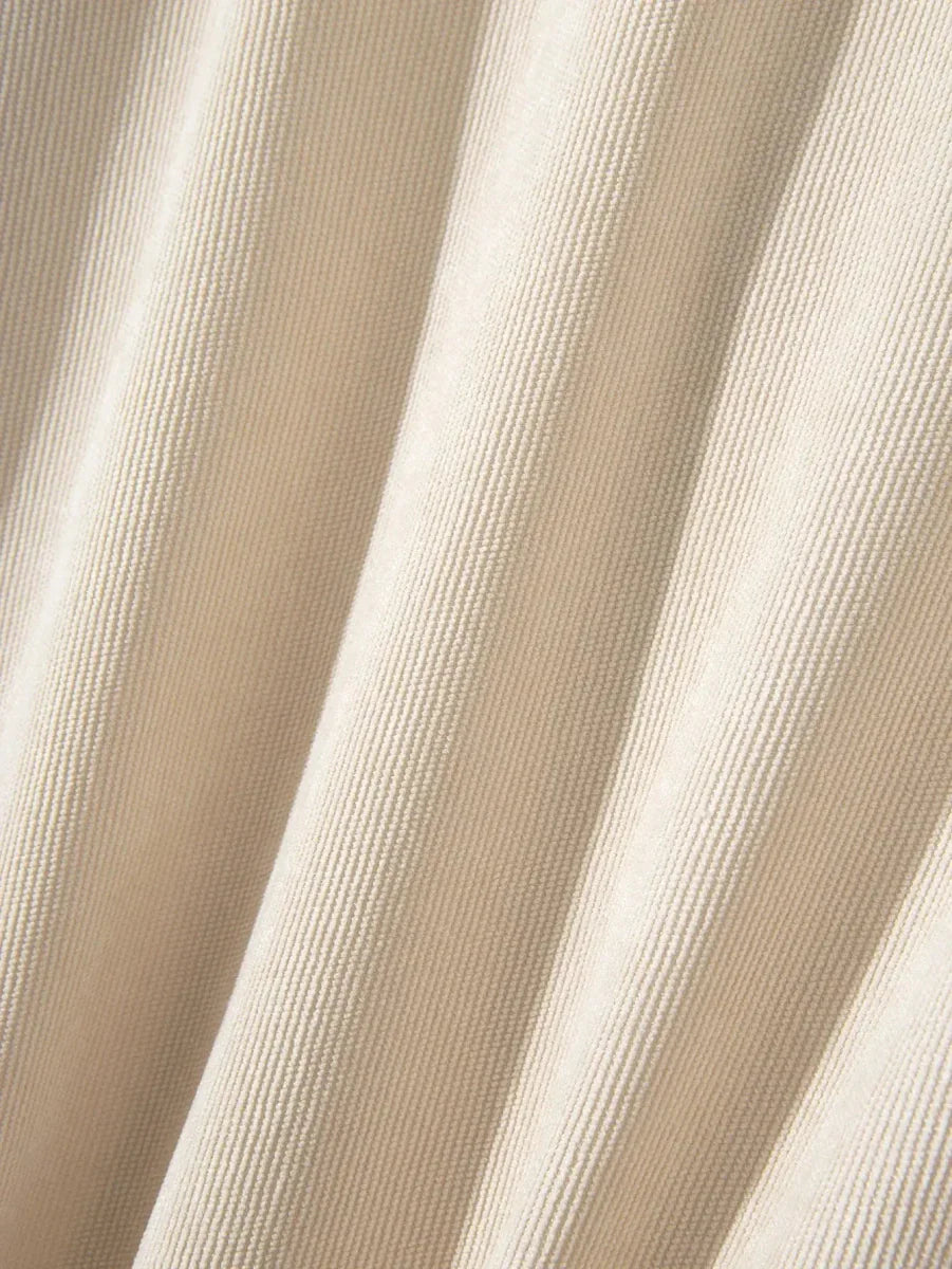 Camisa Casual de Pana Sólida