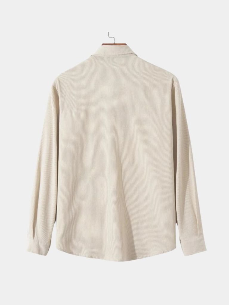 Camisa Casual de Pana Sólida