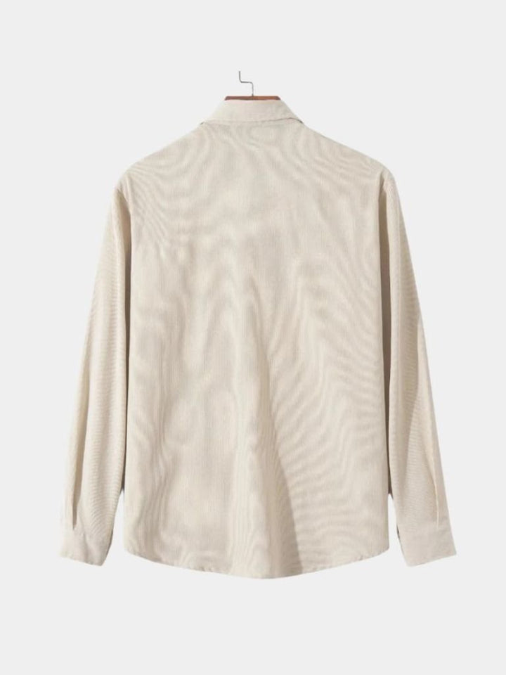 Camisa Casual de Pana Sólida
