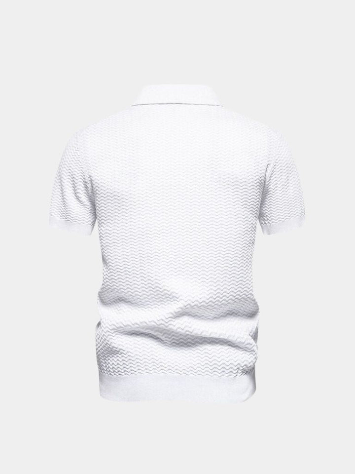 Camisa Polo Clásica de Corte Regular con Cierre de Cuarto y Mangas Cortas