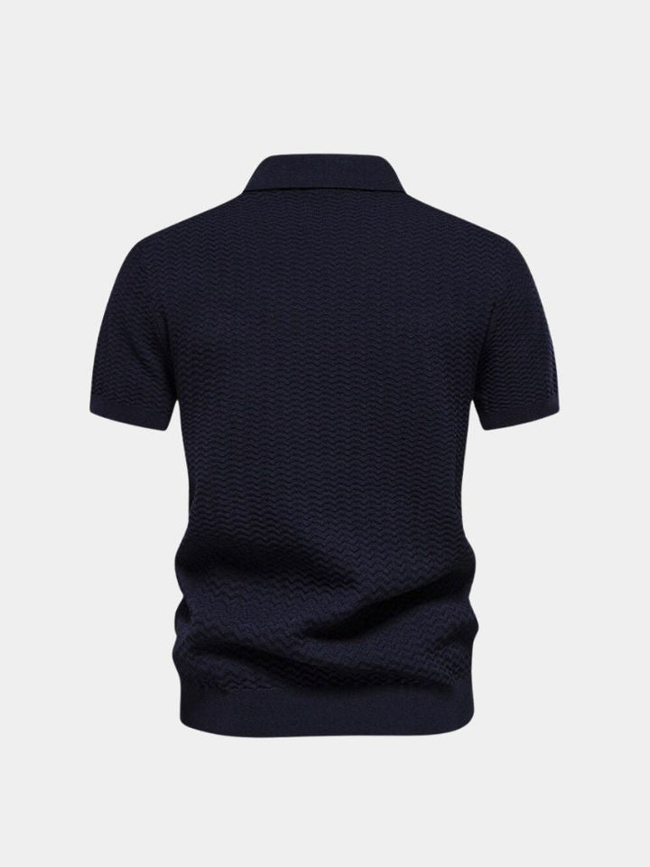Camisa Polo Clásica de Corte Regular con Cierre de Cuarto y Mangas Cortas