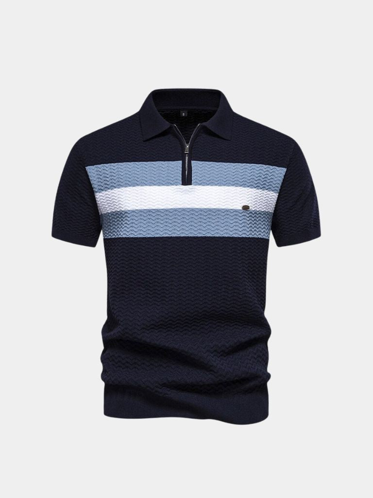 Camisa Polo Clásica de Corte Regular con Cierre de Cuarto y Mangas Cortas