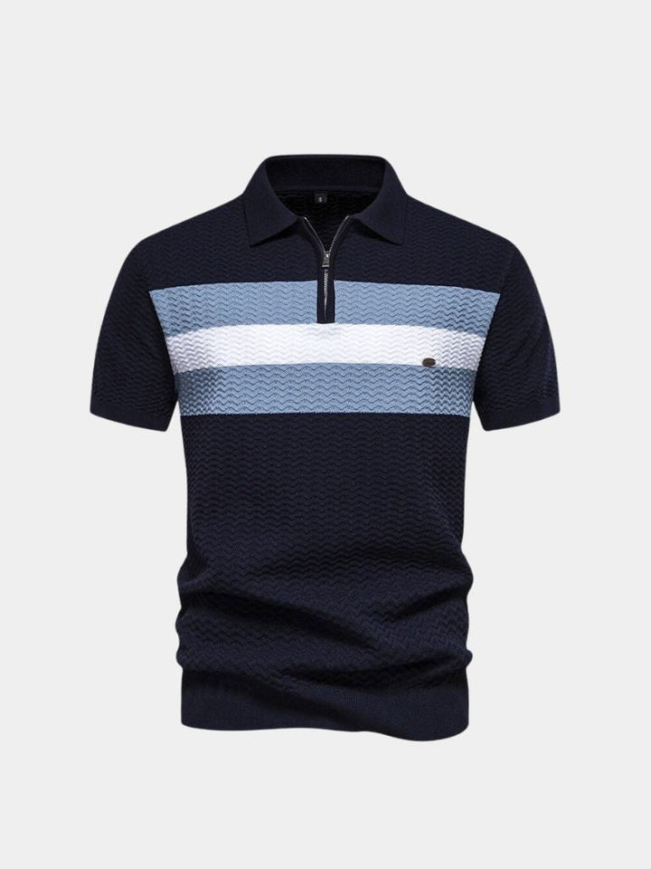 Camisa Polo Clásica de Corte Regular con Cierre de Cuarto y Mangas Cortas