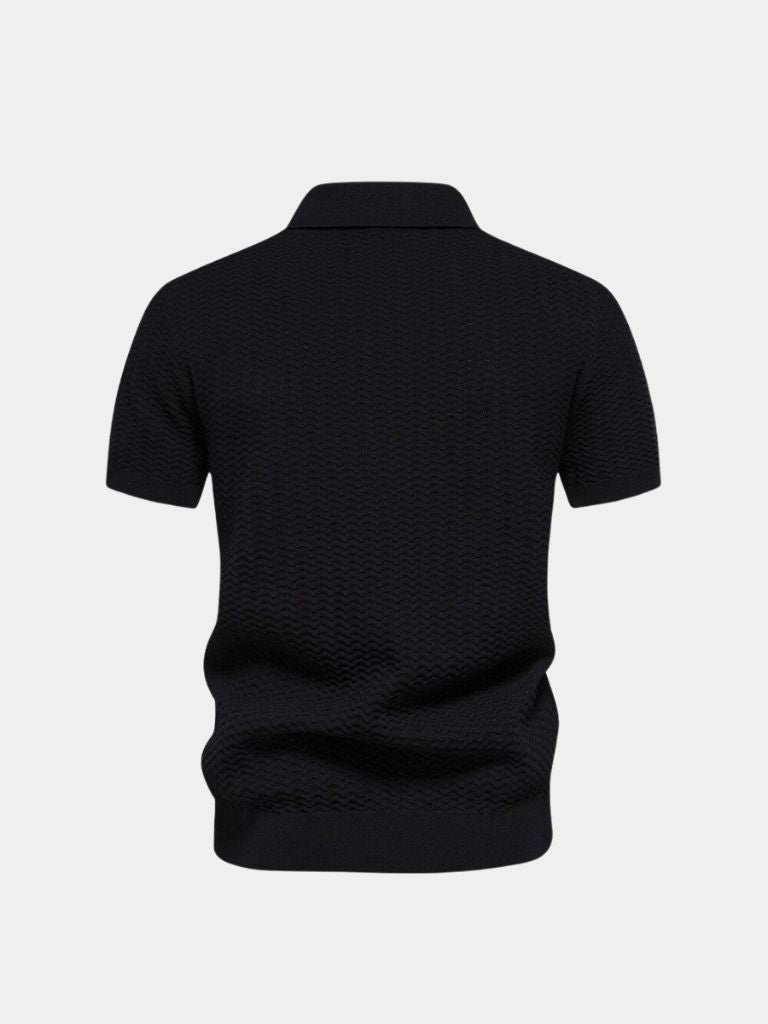 Camisa Polo Clásica de Corte Regular con Cierre de Cuarto y Mangas Cortas