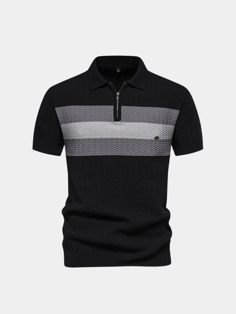 Camisa Polo Clásica de Corte Regular con Cierre de Cuarto y Mangas Cortas