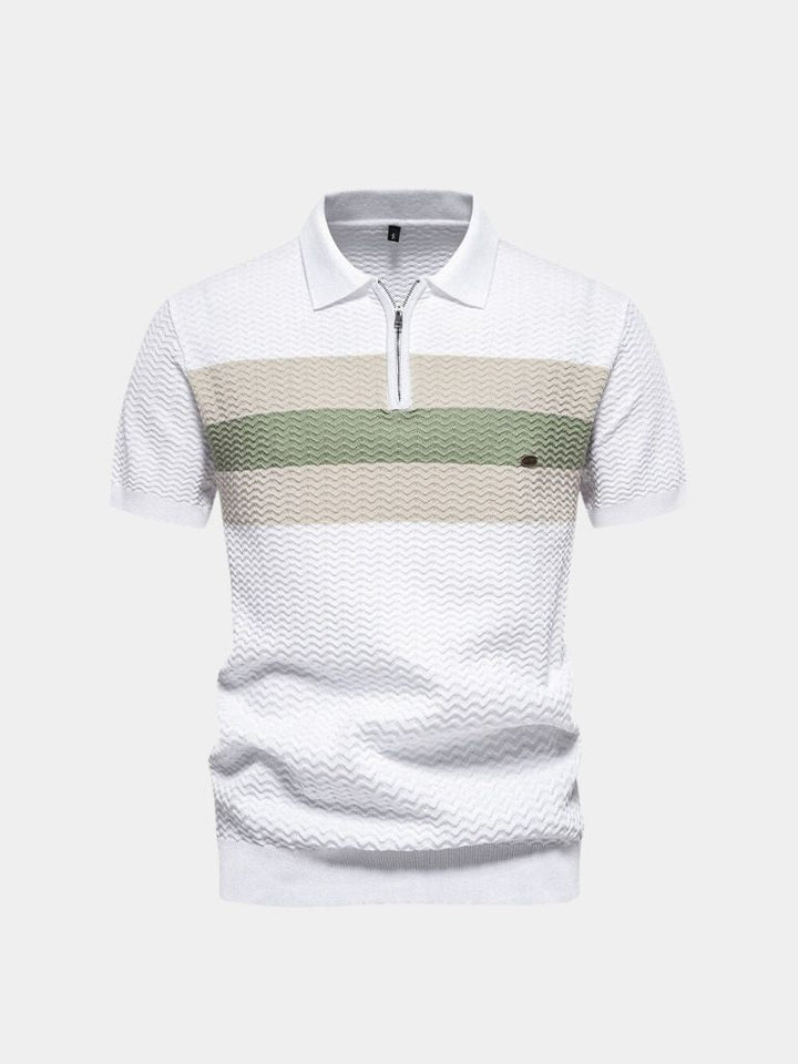 Camisa Polo Clásica de Corte Regular con Cierre de Cuarto y Mangas Cortas