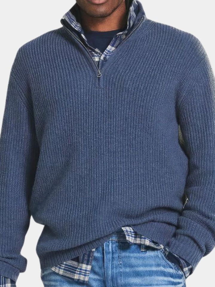 Suéter Clásico con Cuello Quarter-Zip