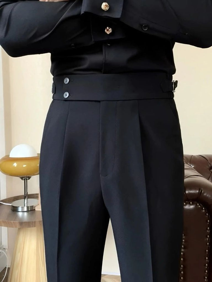 Pantalones Clásicos Elásticos Italia con Detalles Laterales