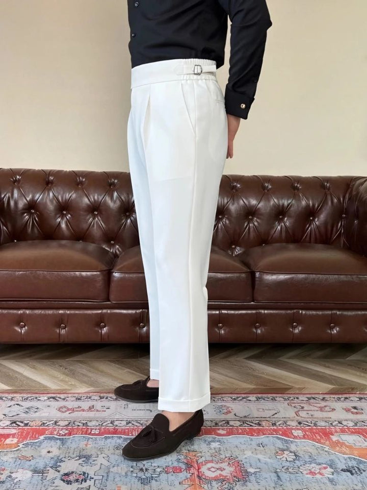 Pantalones Clásicos Elásticos Italia con Detalles Laterales
