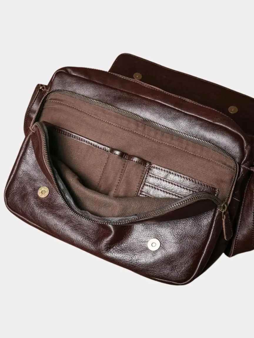 Bolso Mensajero de Cuero Clásico