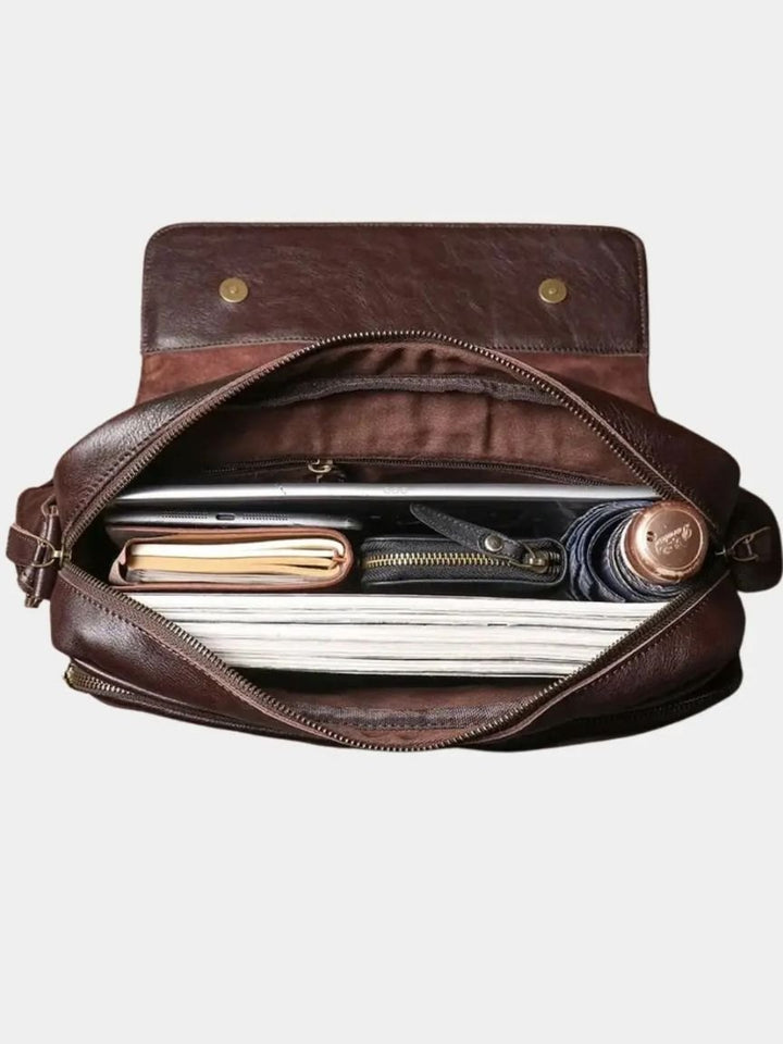 Bolso Mensajero de Cuero Clásico