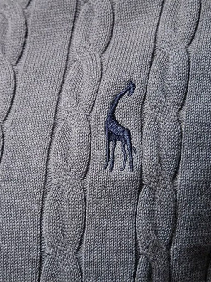 Suéter de Algodón con Cuello Redondo