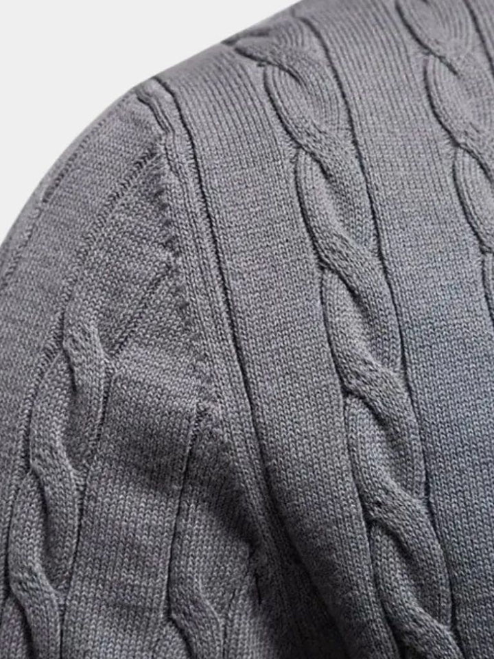 Suéter de Algodón con Cuello Redondo