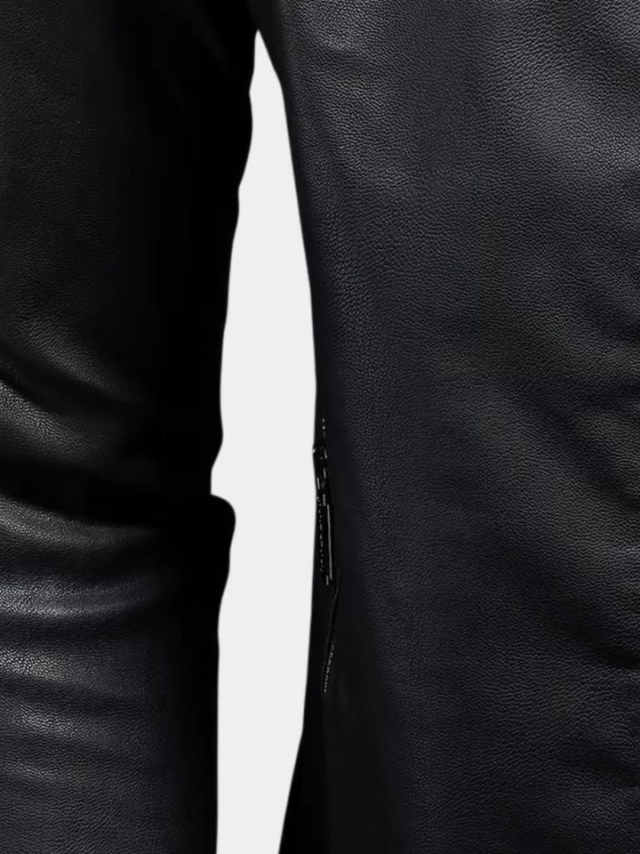 Chaqueta de Cuero Cruzada