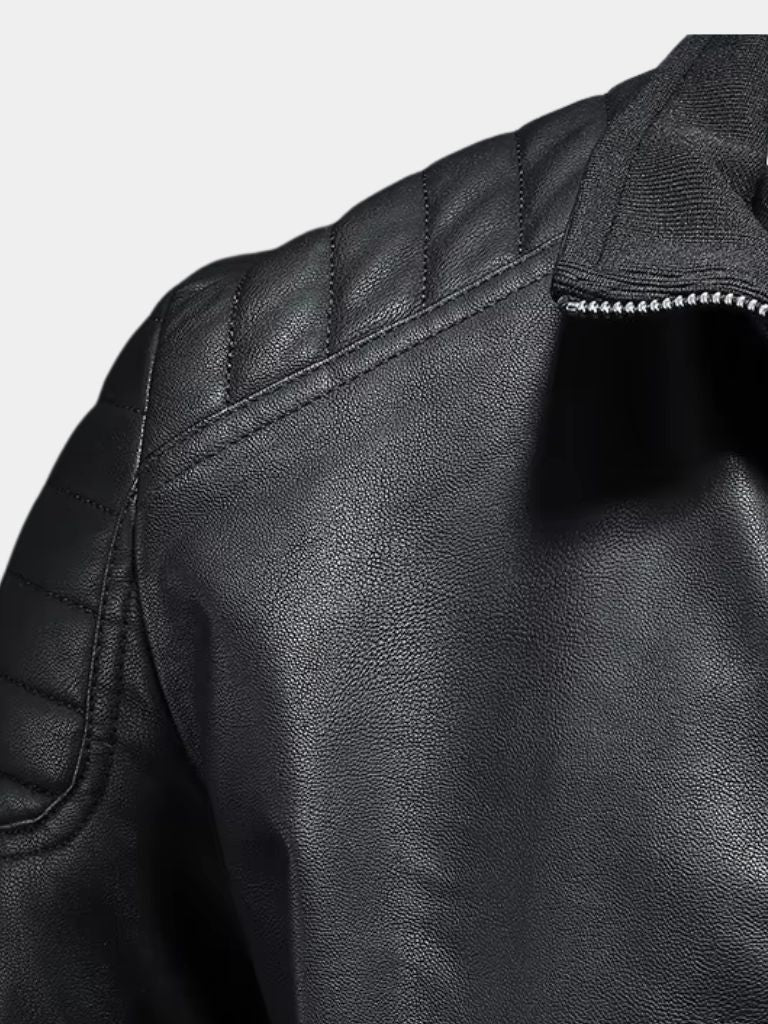 Chaqueta de Cuero Cruzada
