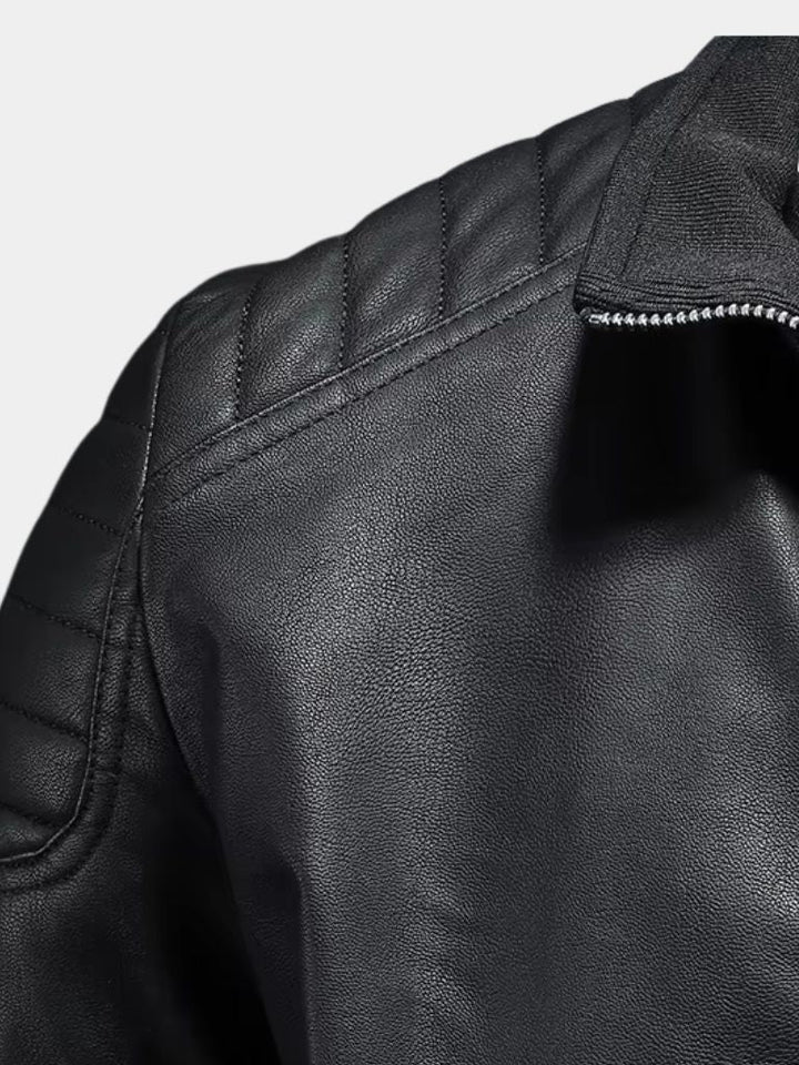 Chaqueta de Cuero Cruzada