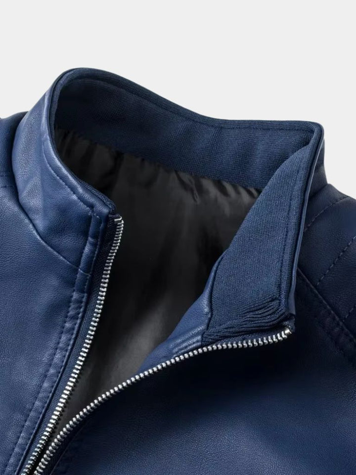 Chaqueta de Cuero Cruzada