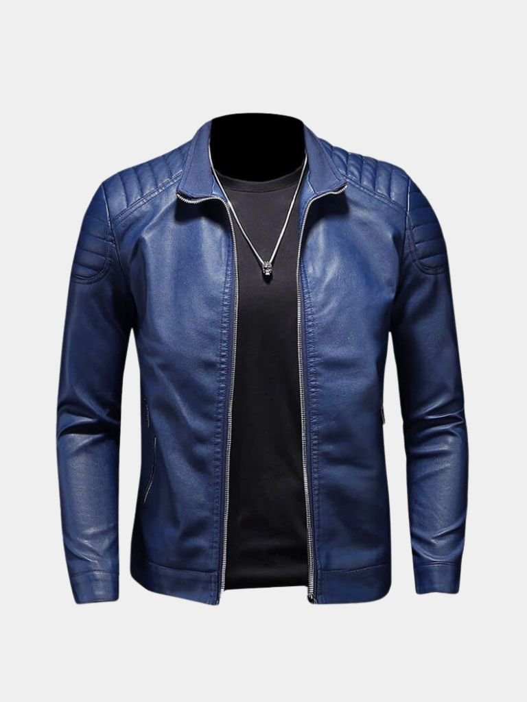 Chaqueta de Cuero Cruzada