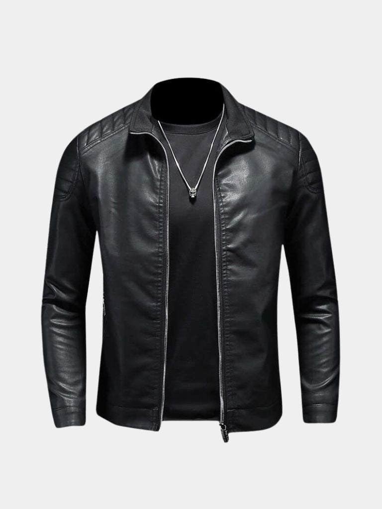 Chaqueta de Cuero Cruzada