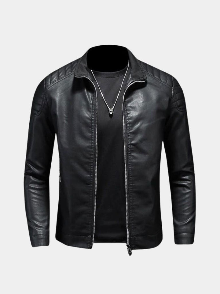 Chaqueta de Cuero Cruzada