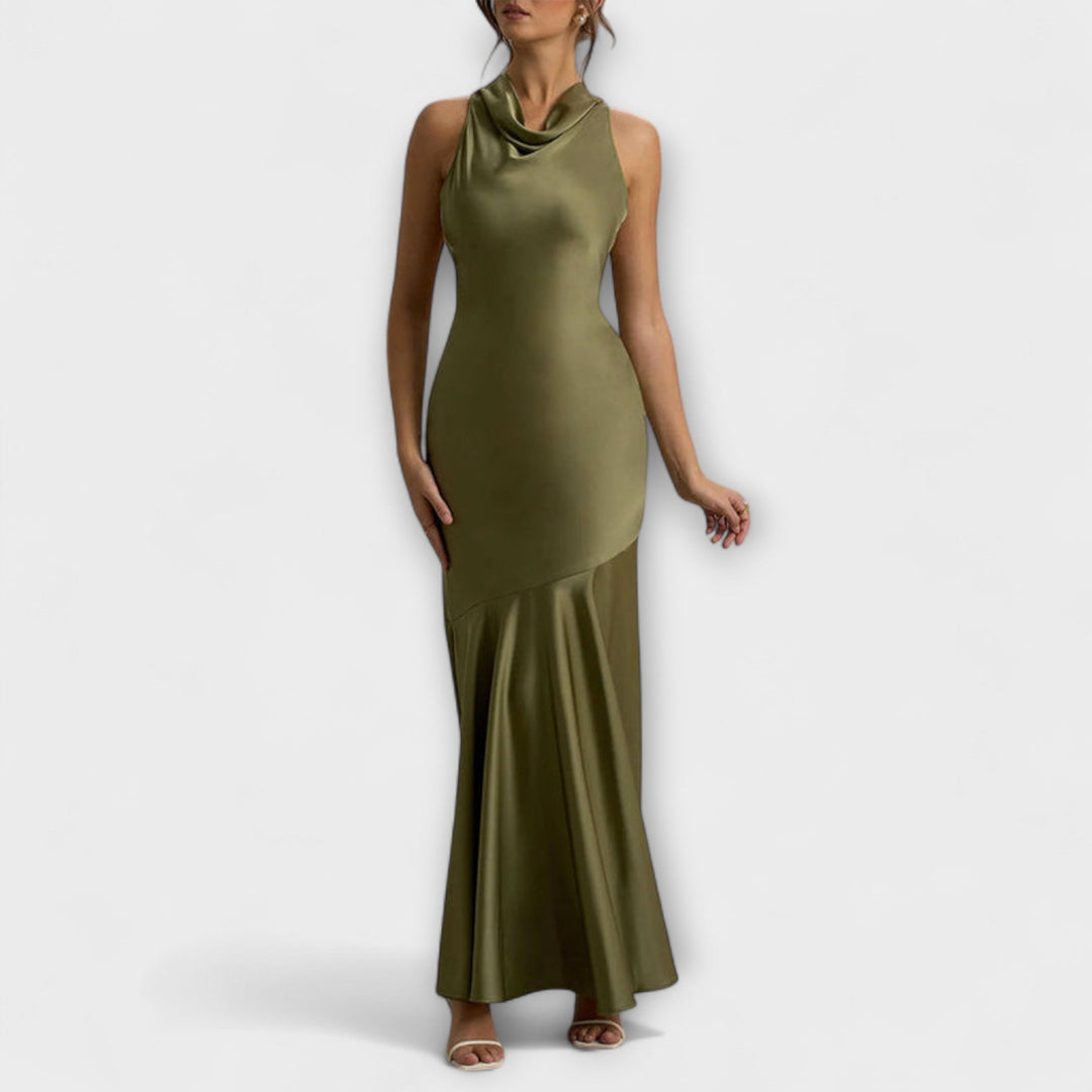 Lennon - Elegantes maxi vestido de seda