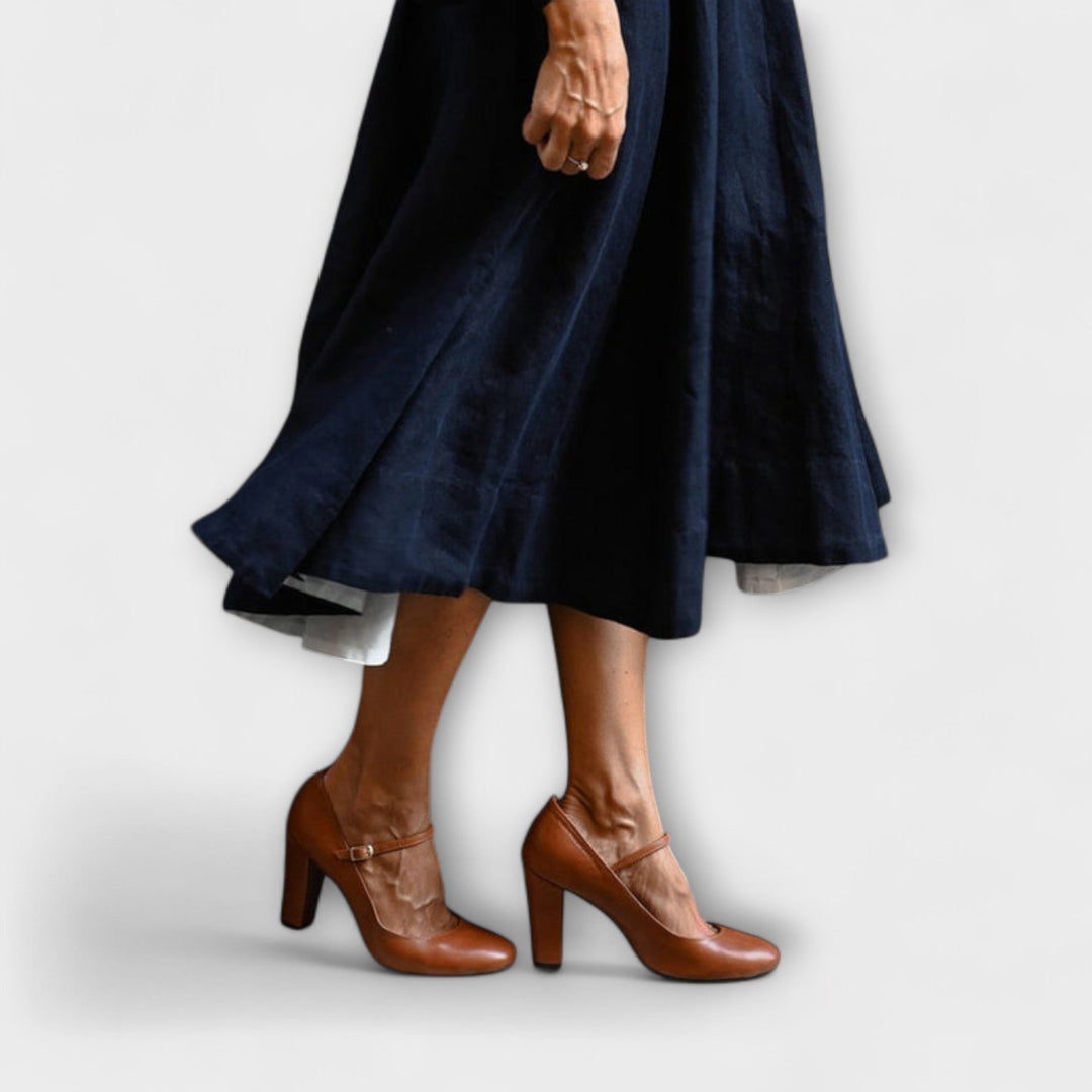 Magdaléna Elegante Mary Jane Zapatillas Lujo con Acolchado