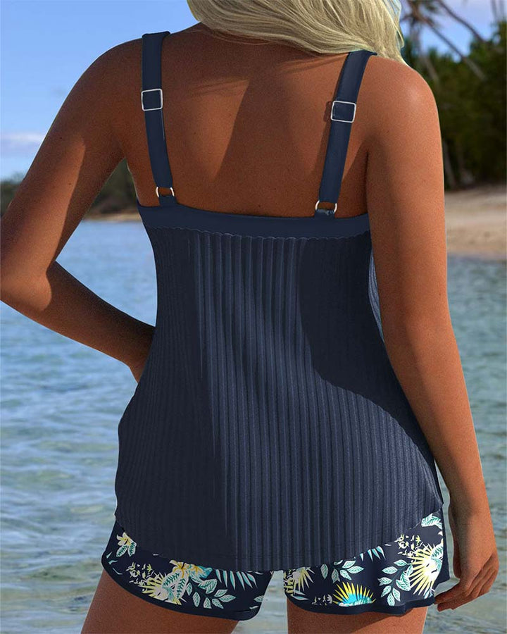Bloom | Tankini a rayas con pantalones de playa de dos piezas